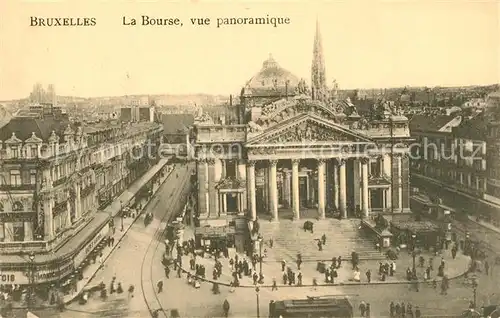 AK / Ansichtskarte Bruxelles_Bruessel La Bourse Vue panoramique Bruxelles_Bruessel