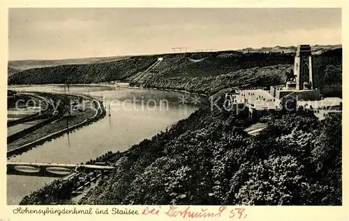 AK / Ansichtskarte Hohensyburg Denkmal und Stausee Hohensyburg