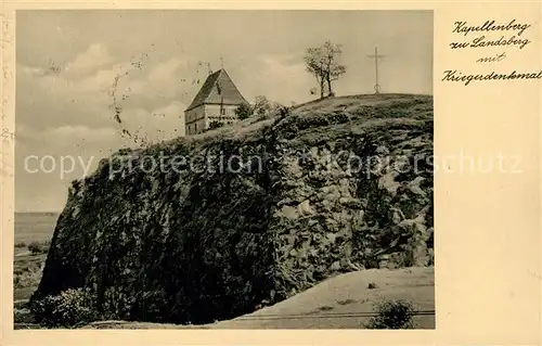 AK / Ansichtskarte Landsberg_Lech Kapellenberg mit Kriegerdenkmal Landsberg_Lech