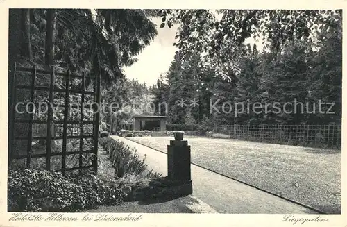 AK / Ansichtskarte Luedenscheid Heilstaette Hellersen Liegegarten Luedenscheid