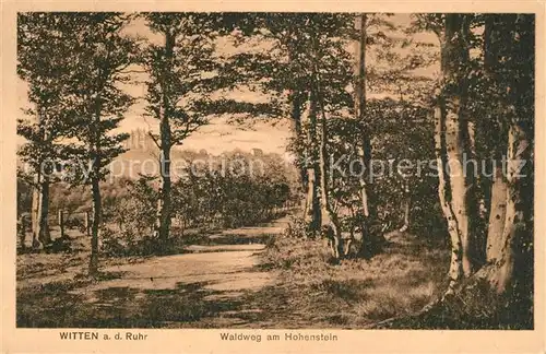 AK / Ansichtskarte Witten_Ruhr Waldweg am Hohenstein Witten Ruhr