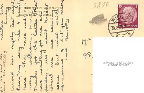 AK / Ansichtskarte Witten_Ruhr Ruhrtal vom berger Denkmal gesehen Witten Ruhr