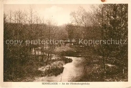 AK / Ansichtskarte Sennelager An der Fuerstenbergbruecke Sennelager