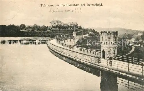 AK / Ansichtskarte Remscheid Talsperre im Eschbachtale Remscheid
