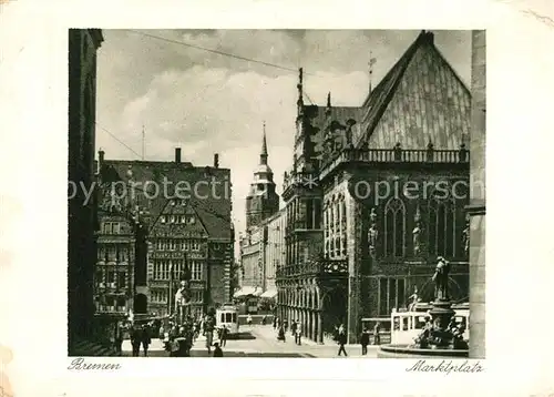 AK / Ansichtskarte Bremen Marktplatz Bremen