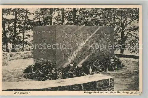 AK / Ansichtskarte Wiesbaden Kriegerdenkmal auf dem Neroberg Wiesbaden