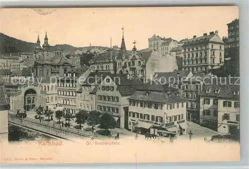 AK / Ansichtskarte Karlsbad_Eger Dr Becherplatz Karlsbad_Eger