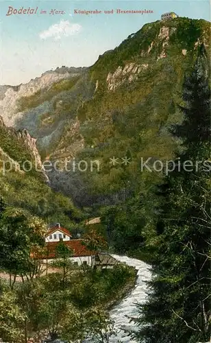 AK / Ansichtskarte Bodetal_Harz Koenigsruhe und Hexentanzplatz Bodetal Harz