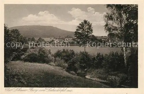 AK / Ansichtskarte Loebau_Sachsen mit Loebauer Berg vom Liebesdoerfl aus Loebau Sachsen