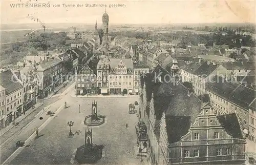 AK / Ansichtskarte Wittenberg_Lutherstadt Blick vom Turm der Stadtkirche Wittenberg_Lutherstadt