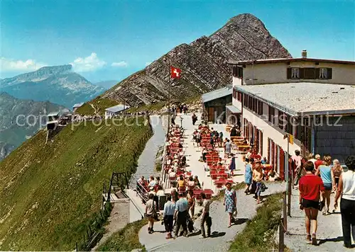 AK / Ansichtskarte Rothorn_Kulm Hotel Brienz Rothorn Kulm mit Hohgant Fernsicht Alpen Rothorn Kulm