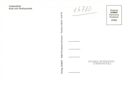 AK / Ansichtskarte Pirmasens Blick vom Parkhausdeck Pirmasens