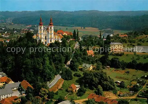 AK / Ansichtskarte Graz_Steiermark Wallfahrtskirche Mariatrost Fliegeraufnahme Graz_Steiermark