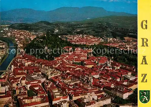 AK / Ansichtskarte Graz_Steiermark Landeshauptstadt Fliegeraufnahme Graz_Steiermark