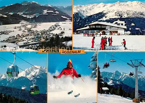 AK / Ansichtskarte Zell_Ziller_Tirol Panorama Skigebiet Rosenalm Kreuzjoch Bergbahnen Zillertaler Alpen Zell_Ziller_Tirol
