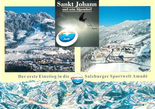 AK / Ansichtskarte Sankt_Johann_Pongau und sein Alpendorf Einstieg in die Salzburger Sportwelt Amade Winterpanorama Alpen Sankt_Johann_Pongau