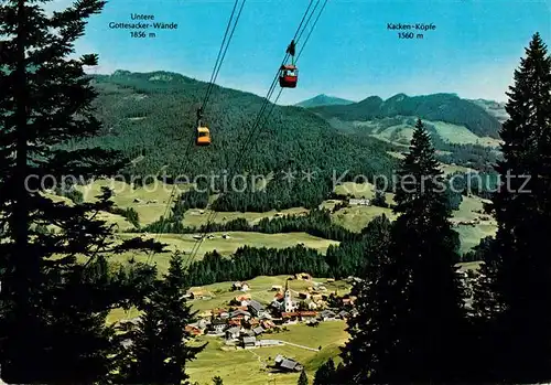 AK / Ansichtskarte Riezlern_Kleinwalsertal_Vorarlberg Kanzelwandbahn Blick ins Tal Alpenpanorama Riezlern_Kleinwalsertal