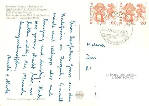 AK / Ansichtskarte Zurzach Thermalbad Zurzach