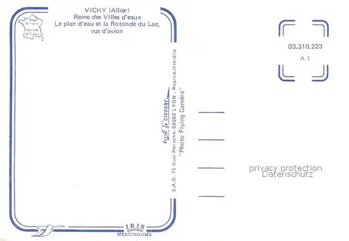 AK / Ansichtskarte Vichy_Allier Fliegeraufnahme Reine des Villes d`eaux Vichy Allier