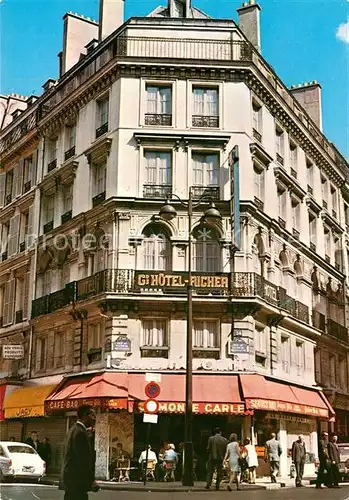 AK / Ansichtskarte Paris Grand Hotel Richer Paris