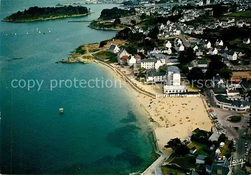 AK / Ansichtskarte Treboul_Douarnenez Fliegeraufnahme Plage des Sables Blancs Treboul Douarnenez