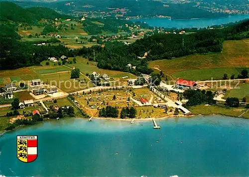 AK / Ansichtskarte Keutschach_See Fliegeraufnahme Camping Seger  Keutschach See