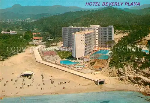 AK / Ansichtskarte Paguera_Mallorca_Islas_Baleares Fliegeraufnahme Hotel Beverly Playa mit Strand Paguera_Mallorca
