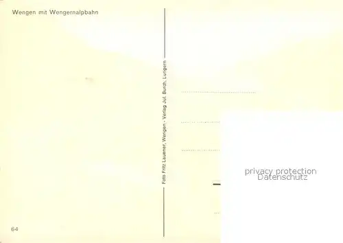 AK / Ansichtskarte Wengen_BE mit Wengernalpbahn Wengen_BE