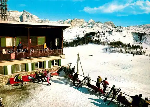 AK / Ansichtskarte Val_Badia Corvara Gadertal Huette Col Alta Sessellift Val_Badia