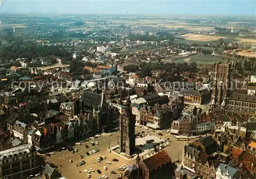 AK / Ansichtskarte Bethune Fliegeraufnahme Grande Place Le Beffro Bethune