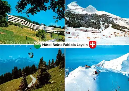 AK / Ansichtskarte Leysin Hotel Reine Fabiola Winter Sommer Leysin