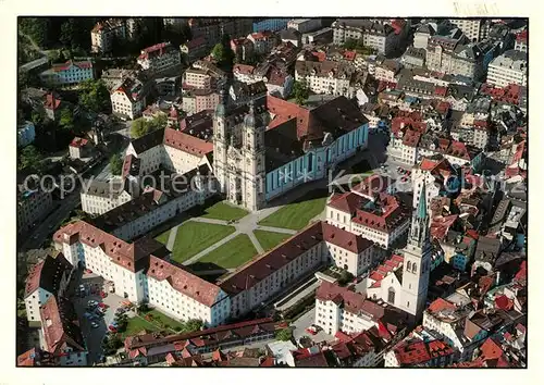 AK / Ansichtskarte St_Gallen_SG Fliegeraufnahme Kathedrale Regierungsgebaeude St_Gallen_SG