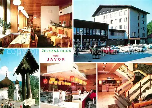 AK / Ansichtskarte Zelezna_Ruda_Markt_Eisenstein Hotel Javor Zelezna_Ruda