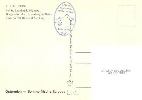 AK / Ansichtskarte Untersberg Bergstation Seilbahn Untersberg