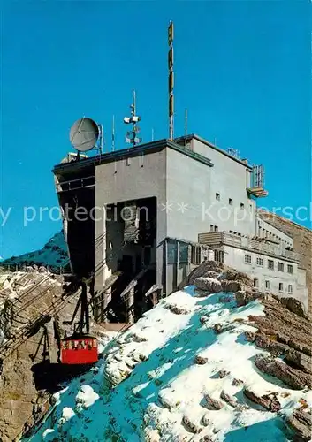 AK / Ansichtskarte Schwaegalp_AR Saentis Schwebebahn Bergstation Restaurant Fernsehsender Schwaegalp AR