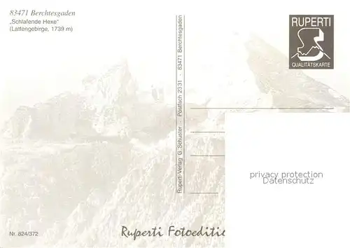 AK / Ansichtskarte Berchtesgaden Schlafende Hexe Berchtesgaden