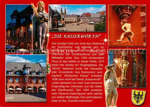 AK / Ansichtskarte Goslar Kaiserworth Rathaus Denkmaeler Goslar