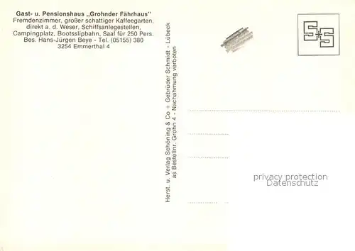 AK / Ansichtskarte Grohnde Weserfaehre  Grohnde