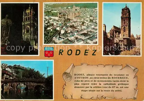 AK / Ansichtskarte Rodez Fliegeraufnahme Bruecke Stadtansichten Rodez