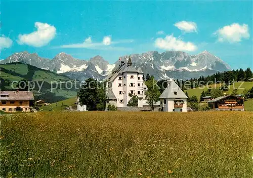 AK / Ansichtskarte Reith_Kitzbuehel Schlosshotel Muenichau gegen Wilden Kaiser Kaisergebirge Reith Kitzbuehel