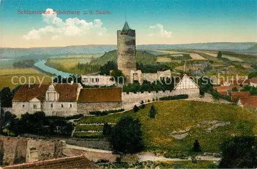 AK / Ansichtskarte Schoenburg_Naumburg Schlossruine Schoenburg Schoenburg Naumburg