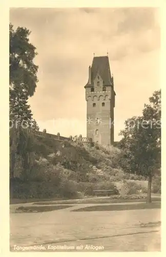 AK / Ansichtskarte Tangermuende Kapitelturm mit Anlagen Tangermuende