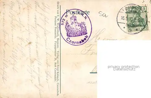 AK / Ansichtskarte Czorneboh mit Rachlauer Schule und Aussichtsturm Czorneboh