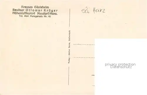 AK / Ansichtskarte Neudorf_Harzgerode Blick zum Birnbaumteich Neudorf Harzgerode