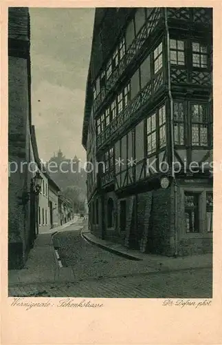 AK / Ansichtskarte Wernigerode_Harz Schenkstrasse Wernigerode Harz