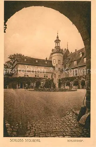 AK / Ansichtskarte Stolberg_Harz Schloss mit Schlosshof Stolberg Harz