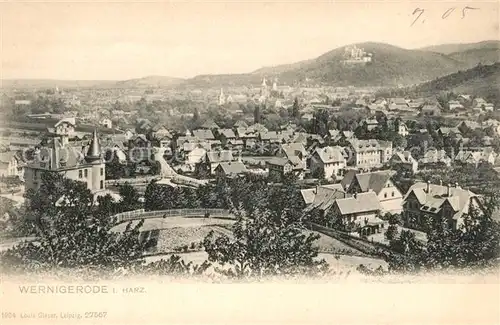AK / Ansichtskarte Wernigerode_Harz Panorama Wernigerode Harz