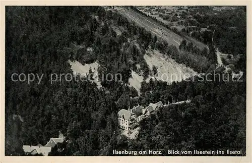 AK / Ansichtskarte Ilsenburg_Harz Blick vom Ilsestein ins Ilsetal Ilsenburg Harz