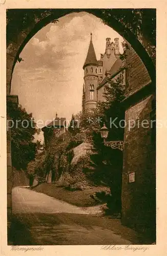 AK / Ansichtskarte Wernigerode_Harz Schloss Eingang Wernigerode Harz