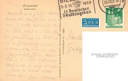 AK / Ansichtskarte Dinkelsbuehl Stadtmuehle Dinkelsbuehl